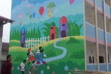 育溪幼儿园室外楼体彩绘